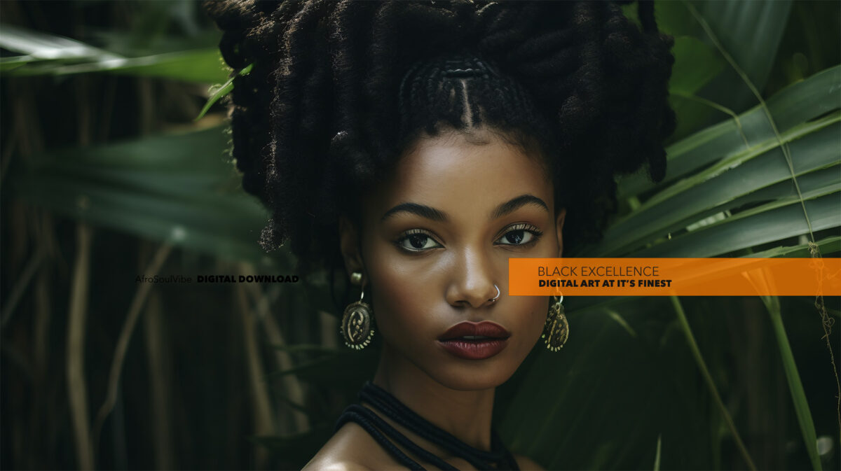 Black Woman Lush Forrest - Digital Download Art - Image 2