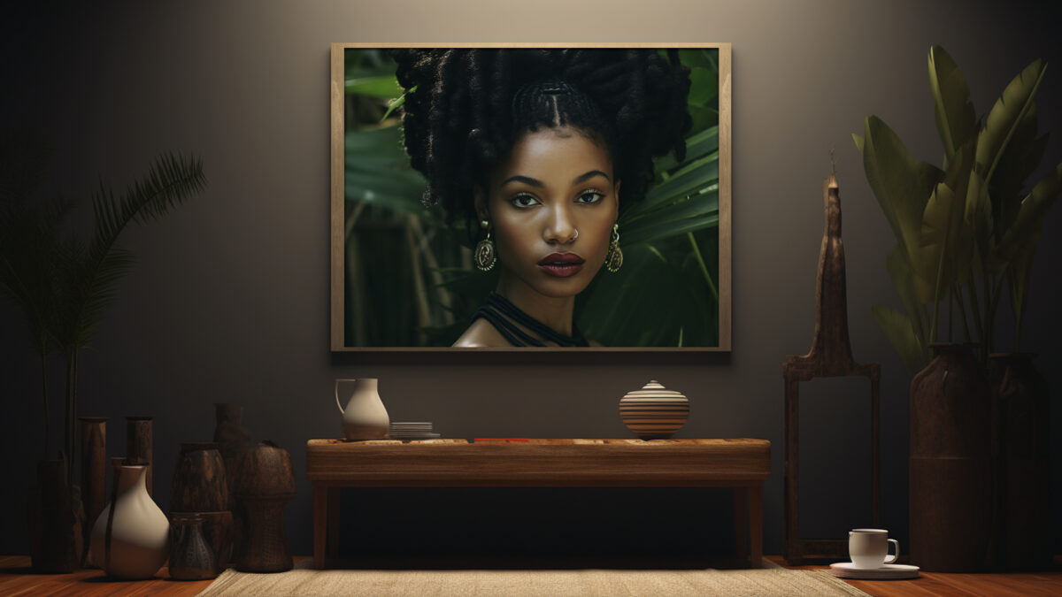 Black Woman Lush Forrest - Digital Download Art - Image 3