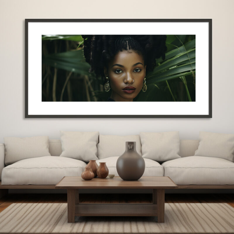 Black Woman Lush Forrest - Digital Download Art