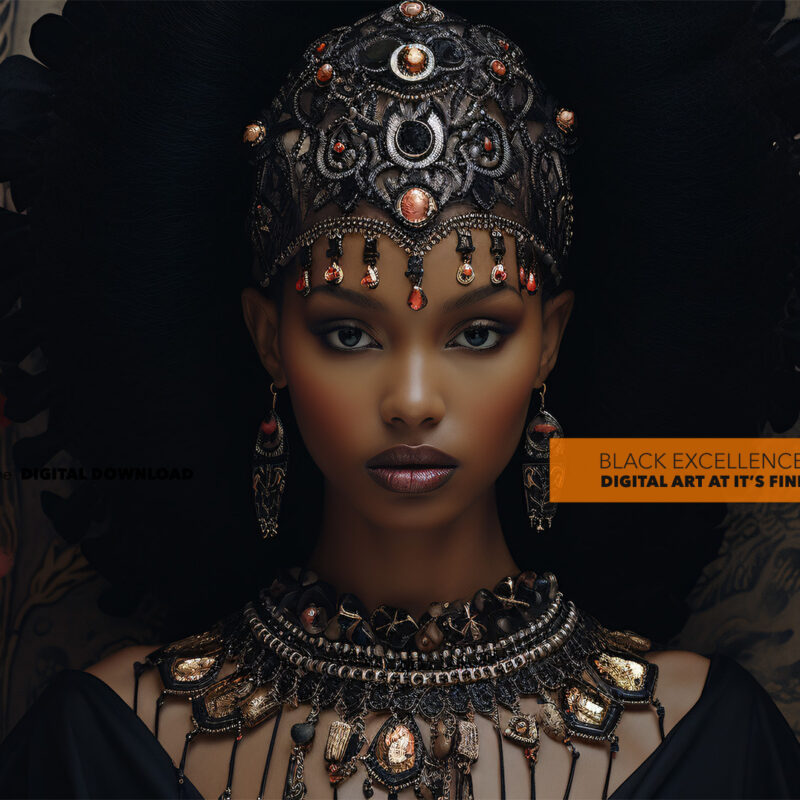 Alternative view of Young Black Empress - Digital Download Art