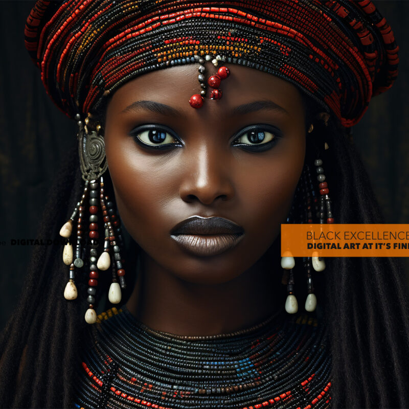 Alternative view of African Elegance: A Digital Art Masterpiece - Digital Download Art