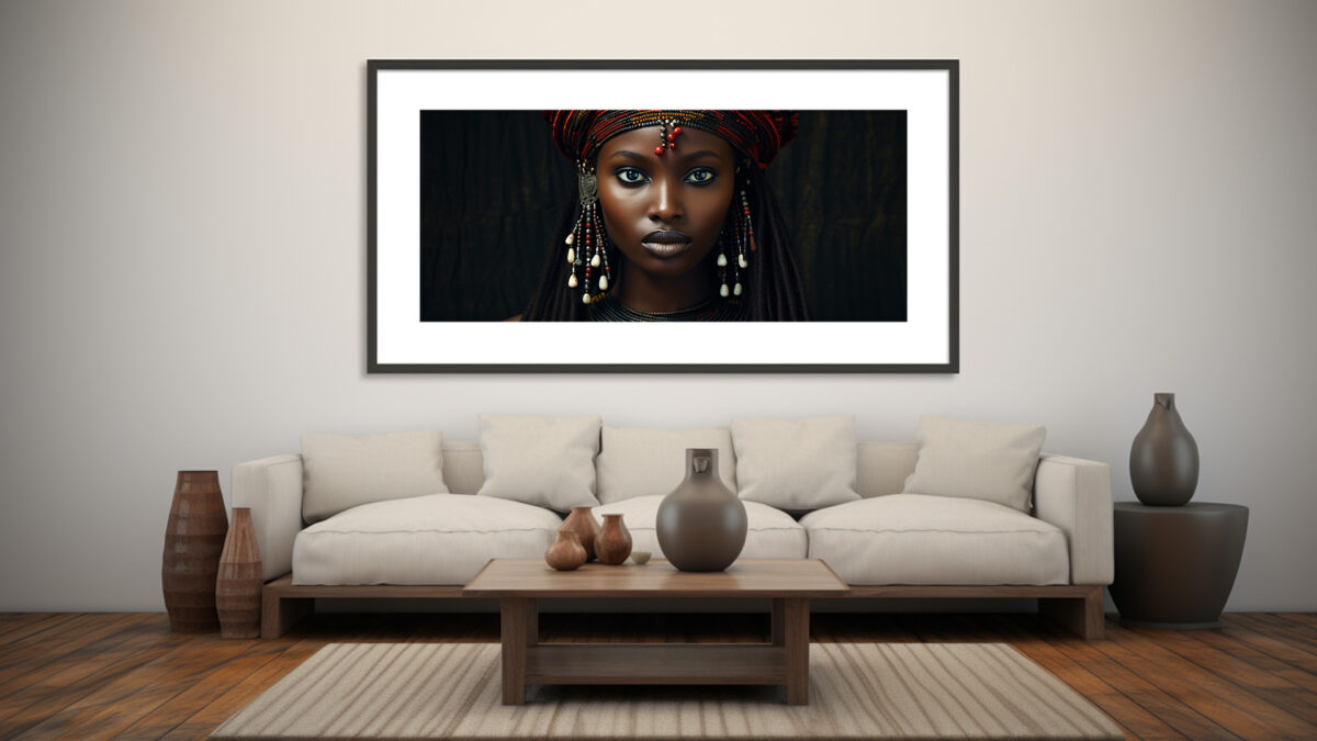 African Elegance: A Digital Art Masterpiece - Digital Download Art
