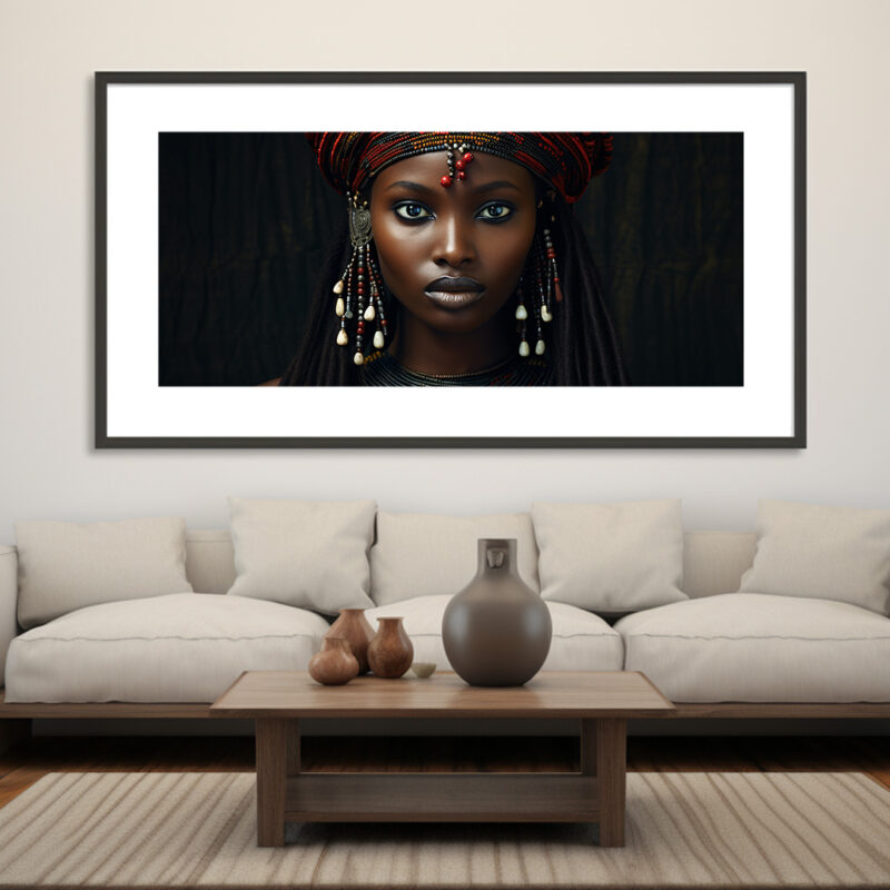 African Elegance: A Digital Art Masterpiece - Digital Download Art