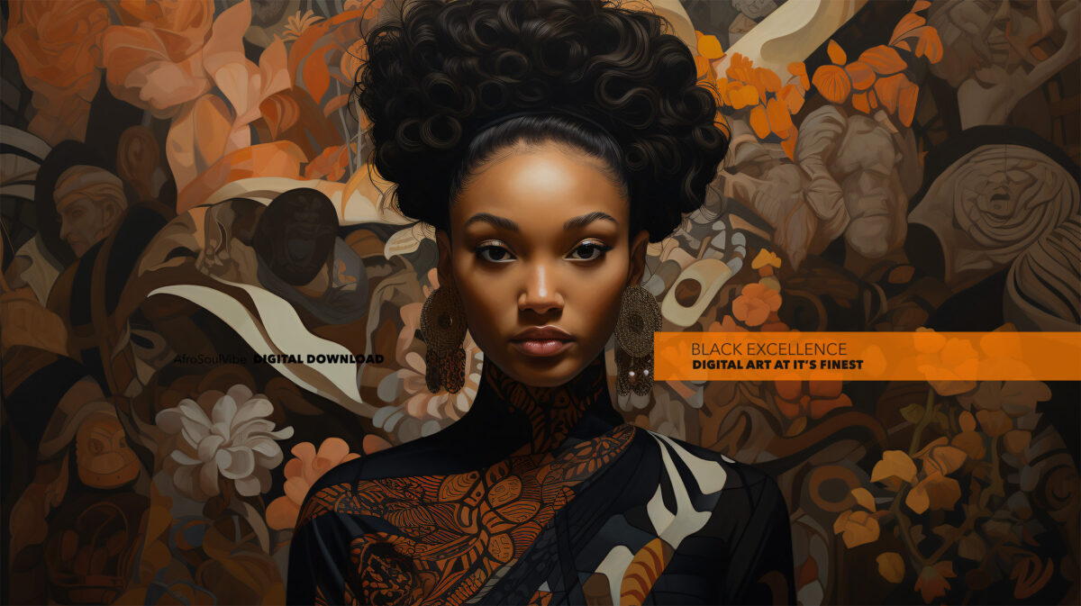Elegance in Bloom: A Celebration of Black Excellence - Digital Download Art - Image 2