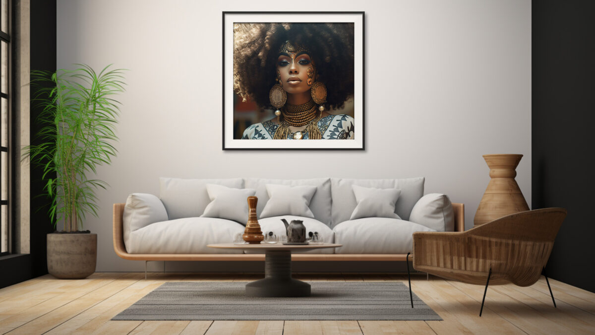 Goldleaf Empress – Afrocentric Digital Art (Single File) - Image 5