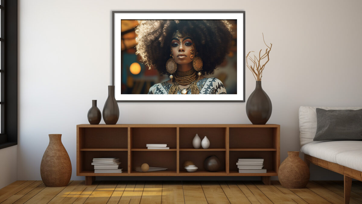 Goldleaf Empress – Afrocentric Digital Art (Single File) - Image 4