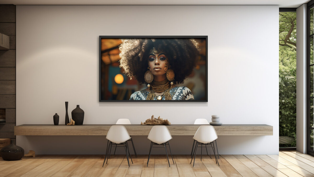 Goldleaf Empress – Afrocentric Digital Art (Single File) - Image 3