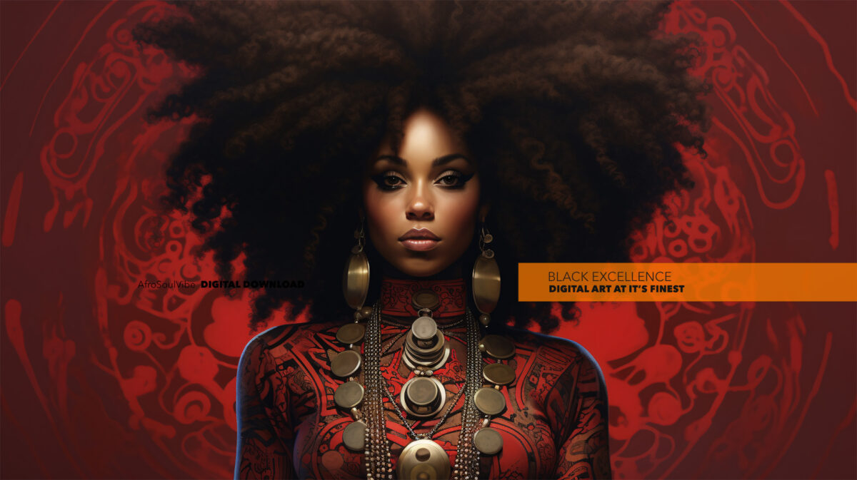 Black Afro Excellence: Digital Art at Its Finest - Digital Download Art - Image 2
