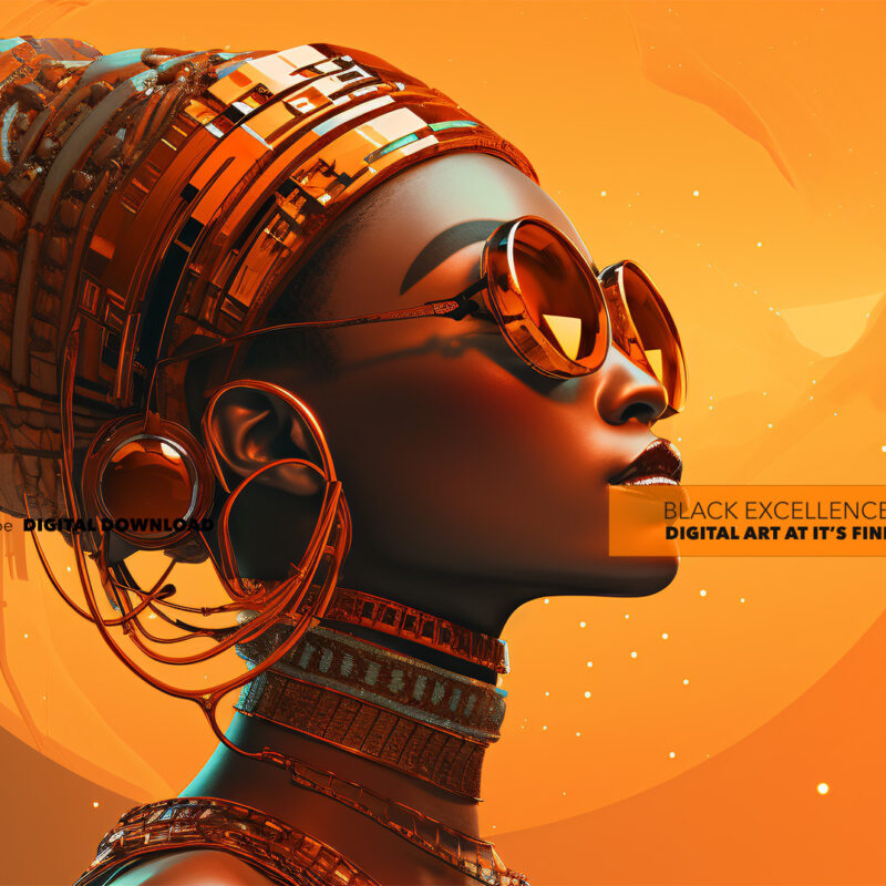 Alternative view of Black Excellence: A Stylish Statement - Digital Download Art