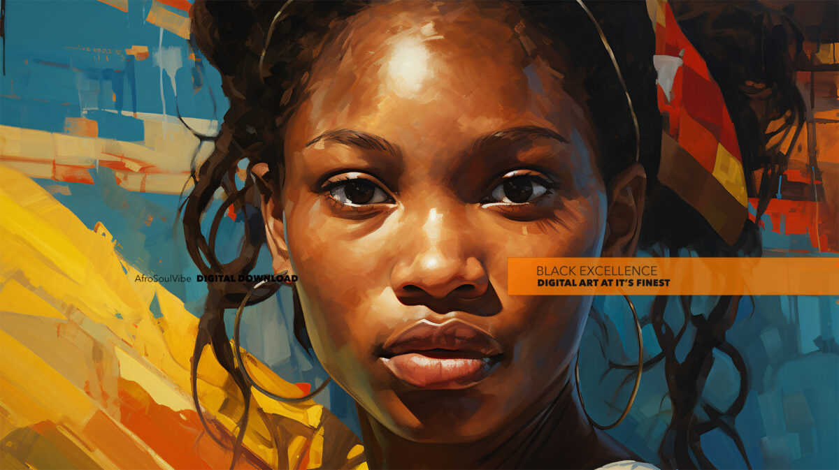 Caribbean Woman: A Painterly Portrait of Black Excellence - Digital Download Art - Image 2