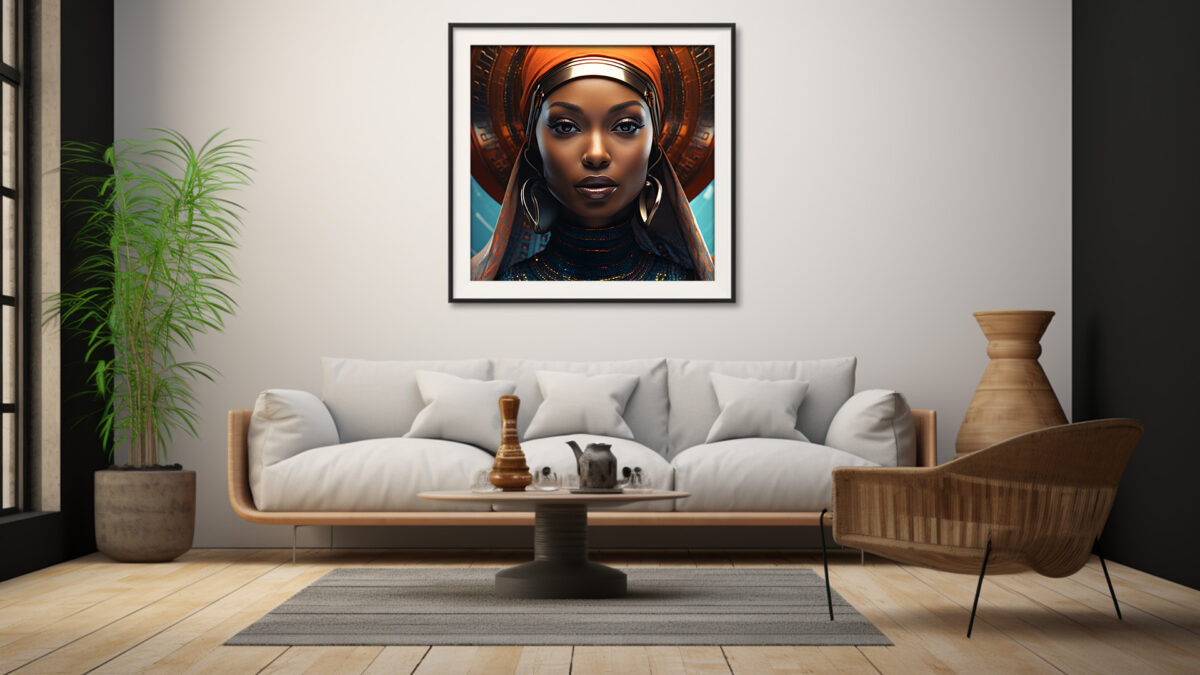 Black Futuristic Queen - Digital Download Art Print - Image 5