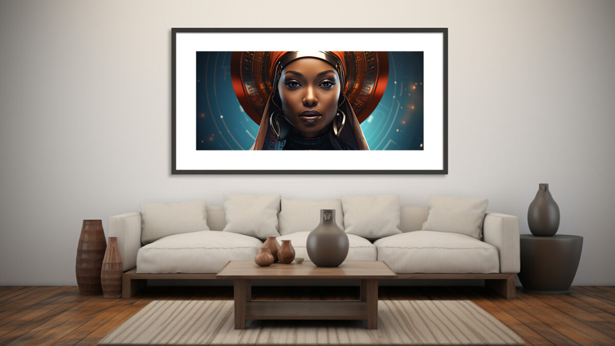 Black Futuristic Queen - Digital Download Art Print