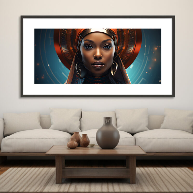 Black Futuristic Queen - Digital Download Art Print
