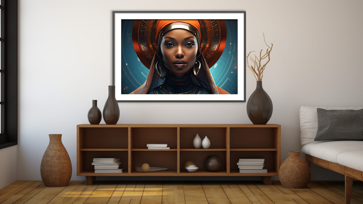 Black Futuristic Queen - Digital Download Art Print - Image 4