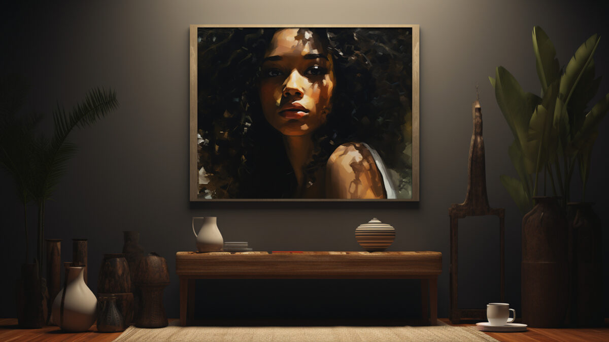 Serene Muse: Abstract Elegance - Digital Download Art Print - Image 6