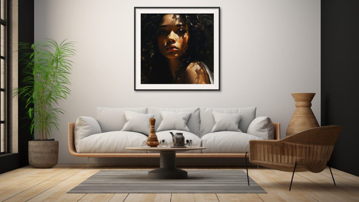 Serene Muse: Abstract Elegance - Digital Download Art Print - Image 5