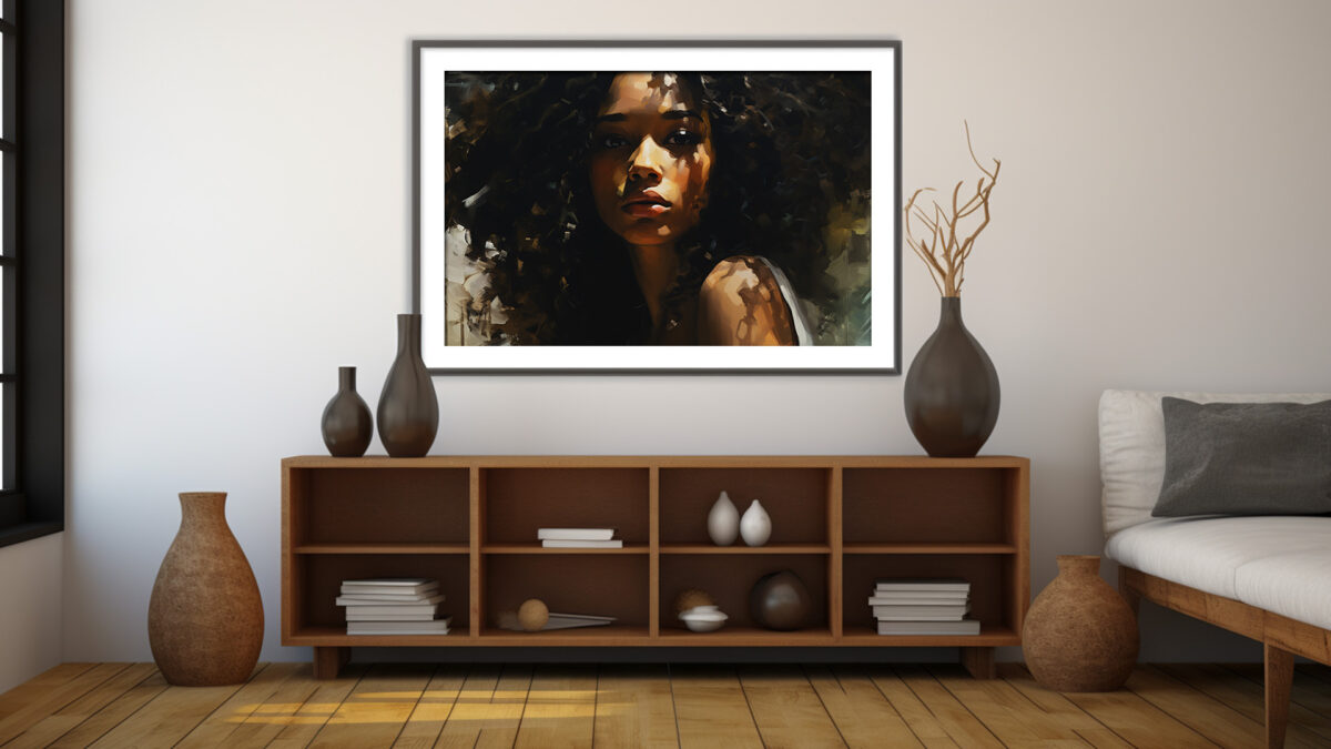 Serene Muse: Abstract Elegance - Digital Download Art Print - Image 4