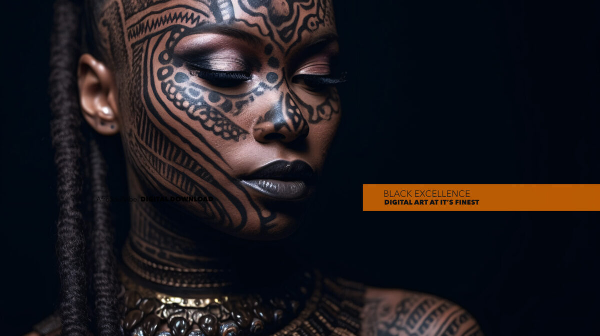 Tribal Essence: A Portrait of Cultural Expression - Digital Download Art Print - Image 2