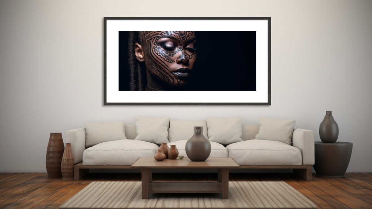 Tribal Essence: A Portrait of Cultural Expression - Digital Download Art Print