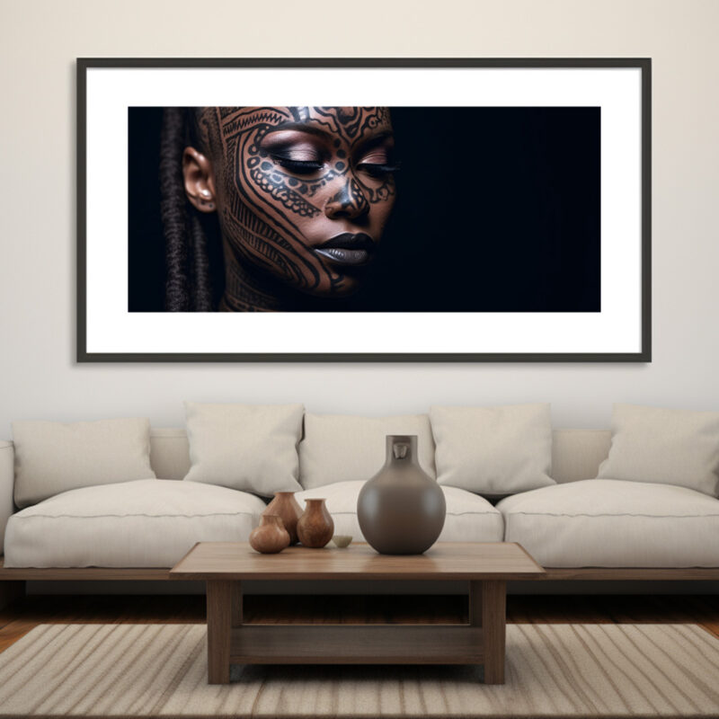 Tribal Essence: A Portrait of Cultural Expression - Digital Download Art Print