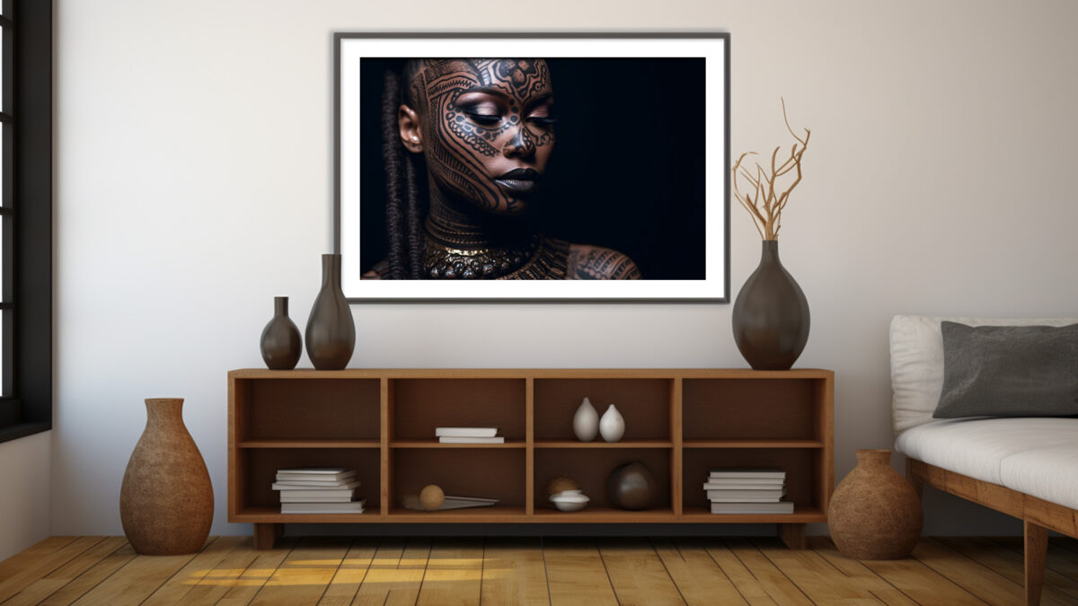 Tribal Essence: A Portrait of Cultural Expression - Digital Download Art Print - Image 4