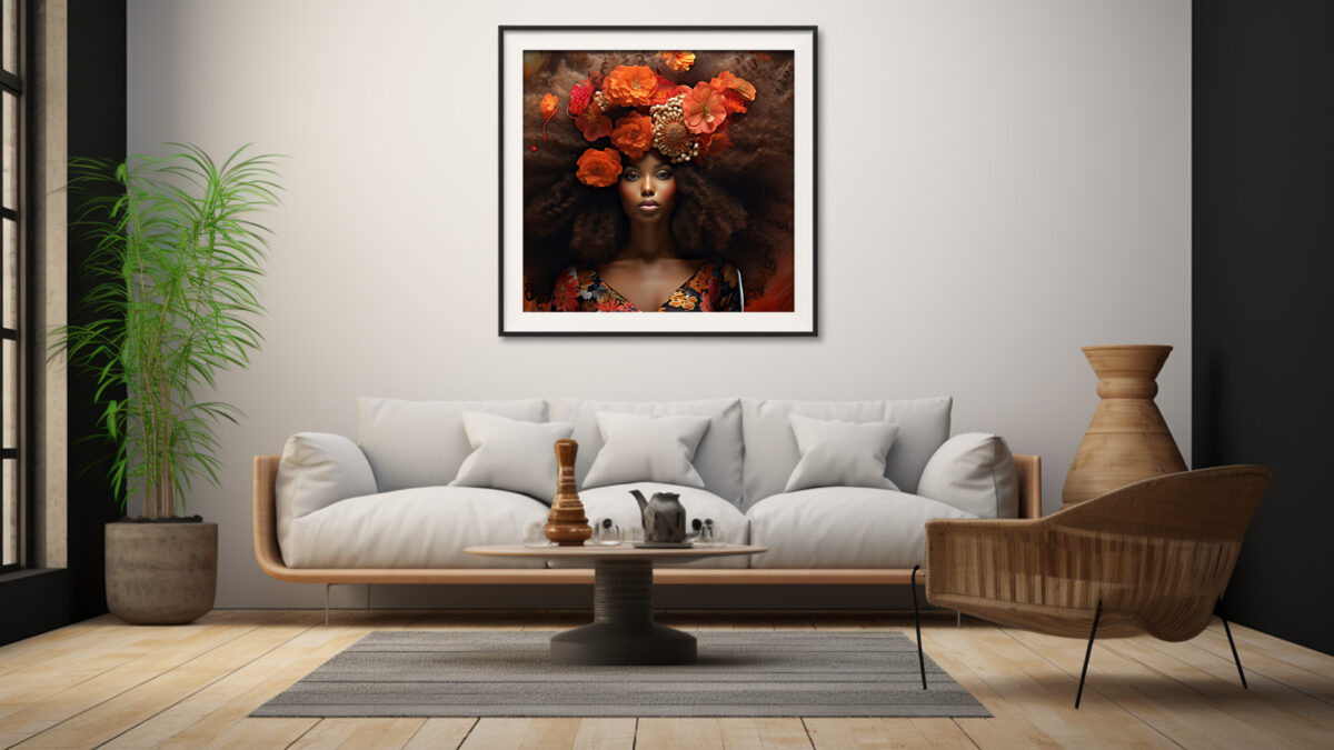 Flowers and Fortitude: Celebrating the Essence of Black Womanhood - Digital Download Art Print - Image 6