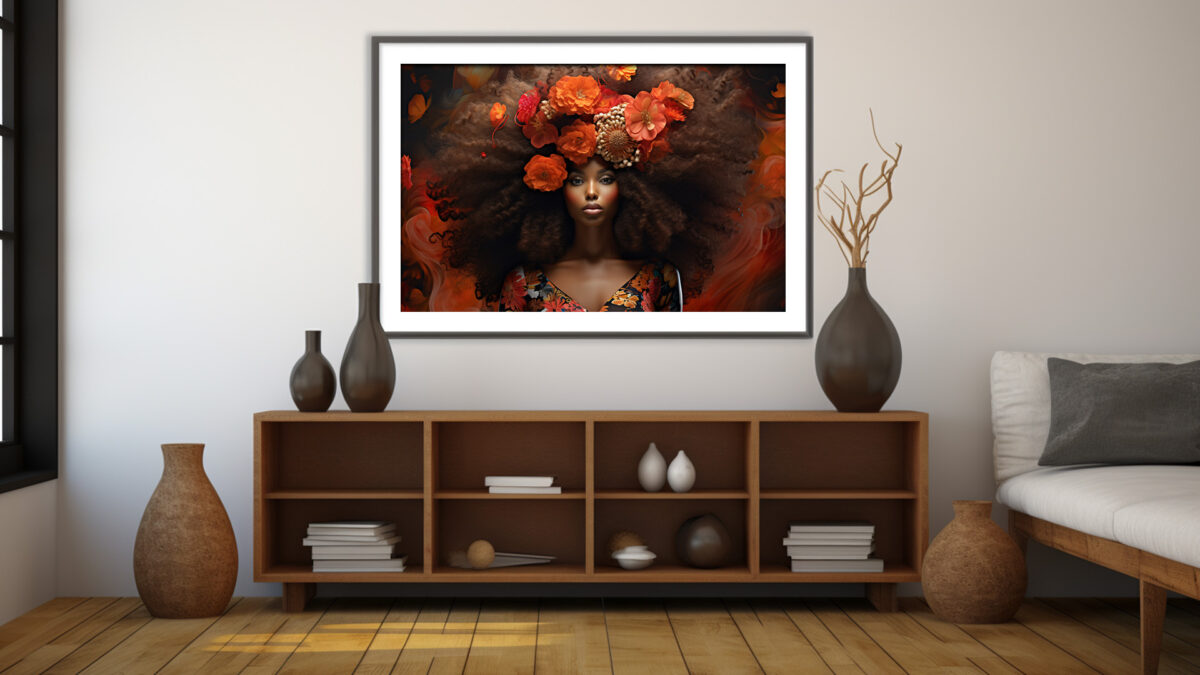 Flowers and Fortitude: Celebrating the Essence of Black Womanhood - Digital Download Art Print - Image 4