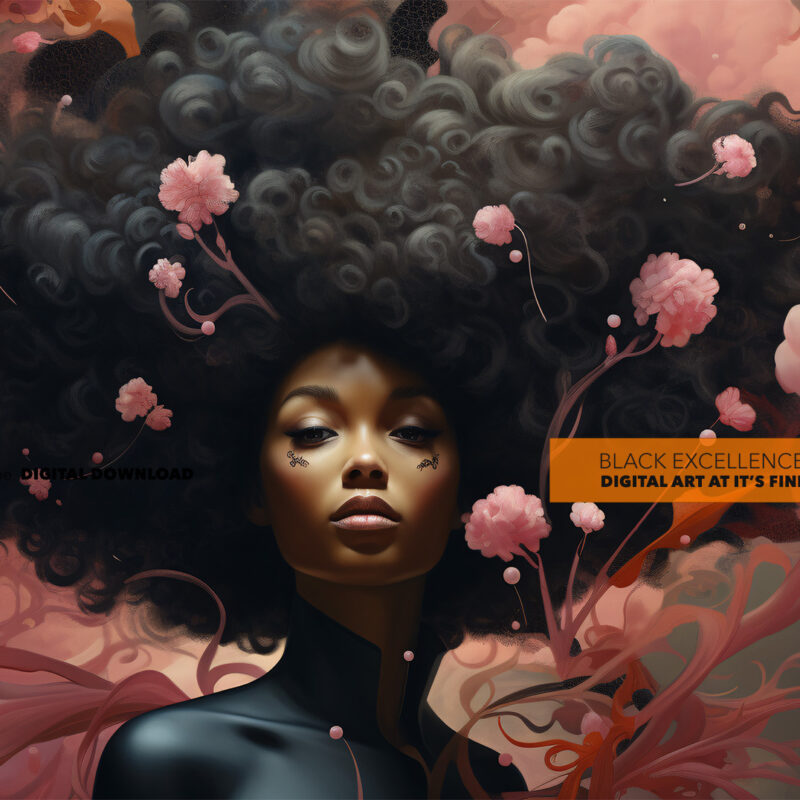 Alternative view of Floral Crown of Excellence- Digital Art Print