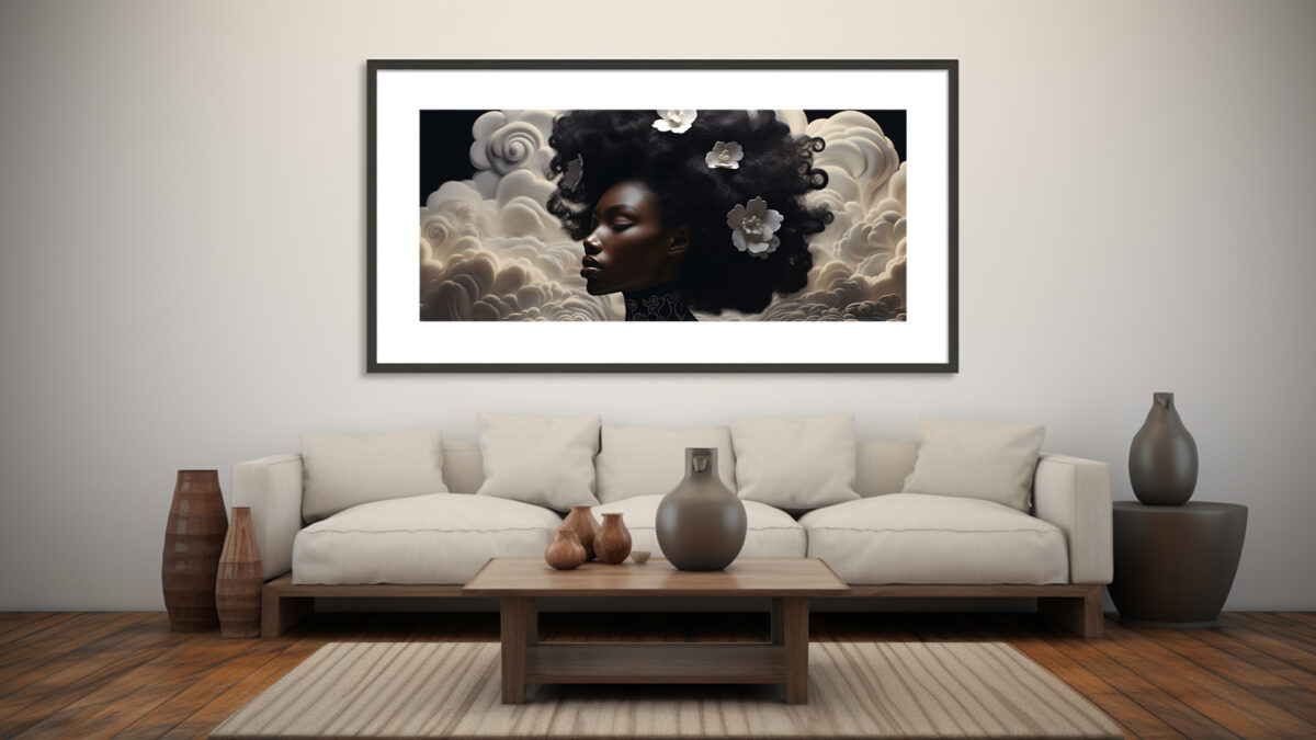 Elegance in Motion: A Digital Portrait of Black Excellence - Digital Art Print