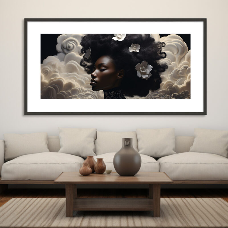 Elegance in Motion: A Digital Portrait of Black Excellence - Digital Art Print