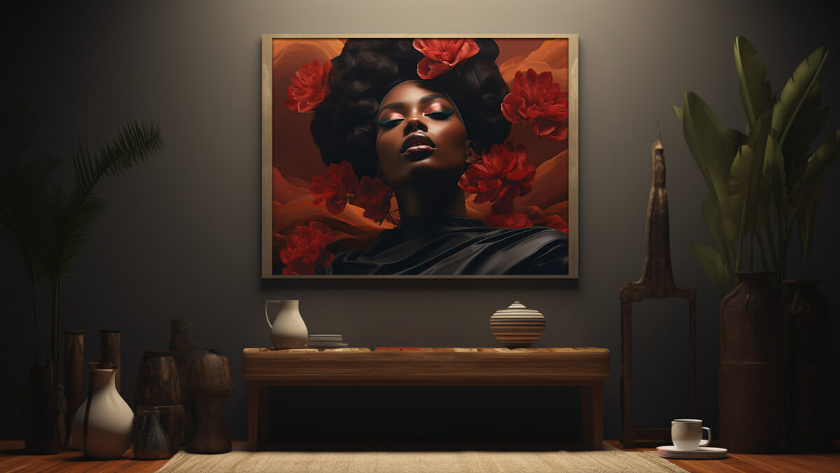 Empowered Essence: Blooms of Black Excellence - Digital Art Print - Image 6