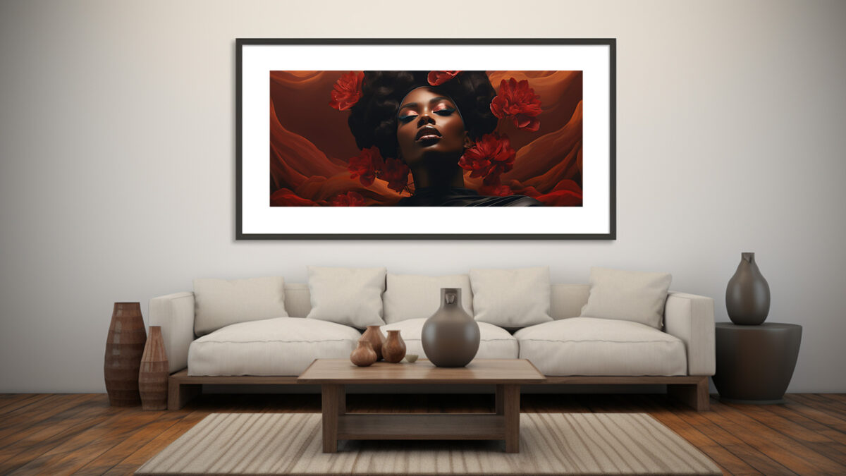 Empowered Essence: Blooms of Black Excellence - Digital Art Print