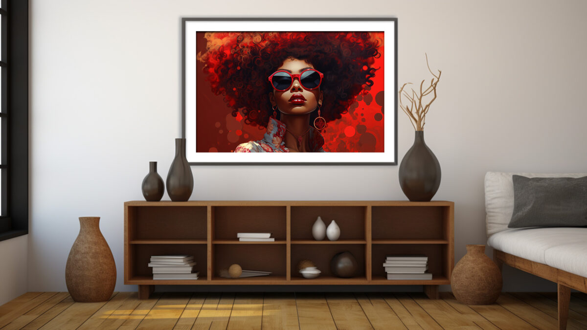 Stylishly Confident: A Vibrant Portrait - Digital Art Print - Image 4