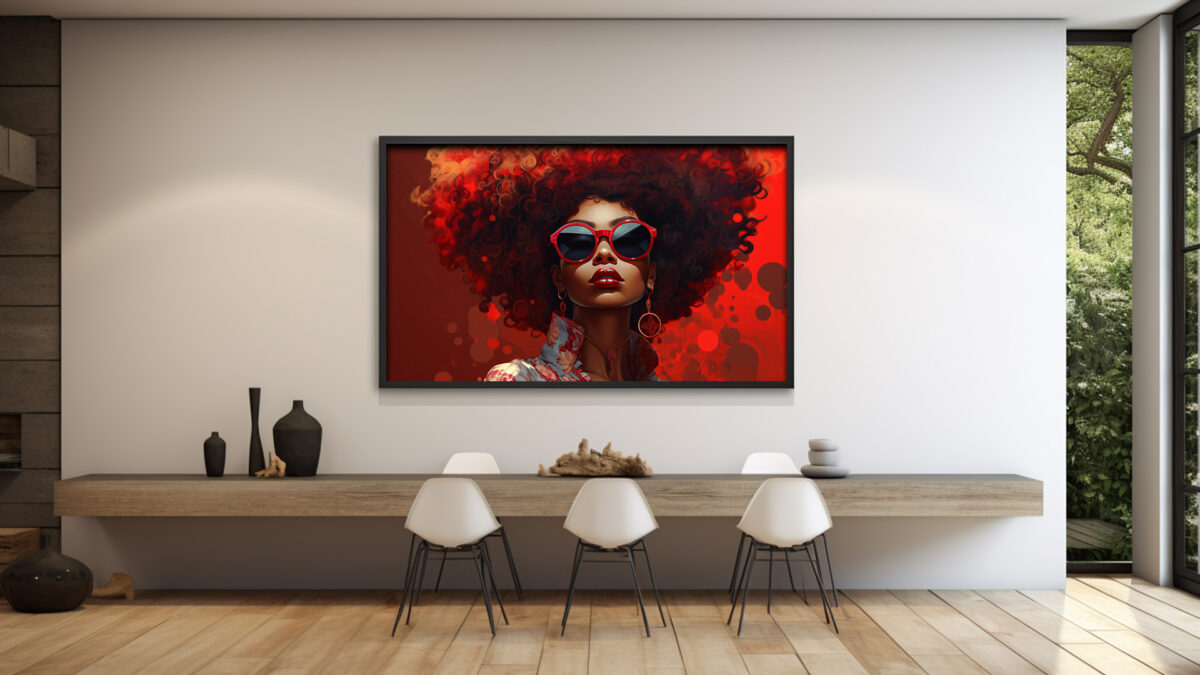 Stylishly Confident: A Vibrant Portrait - Digital Art Print - Image 3