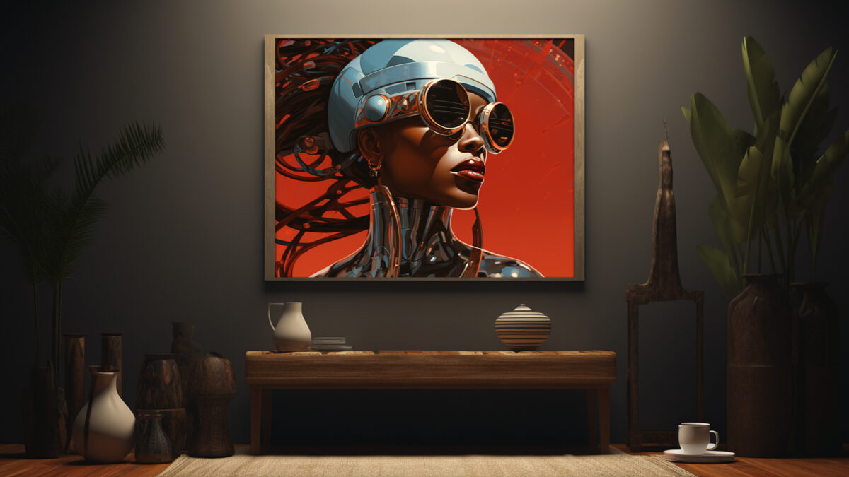 Futuristic Portrait: Afrofuturism Evolution - Digital Art Print - Image 6