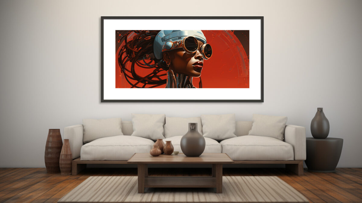 Futuristic Portrait: Afrofuturism Evolution - Digital Art Print