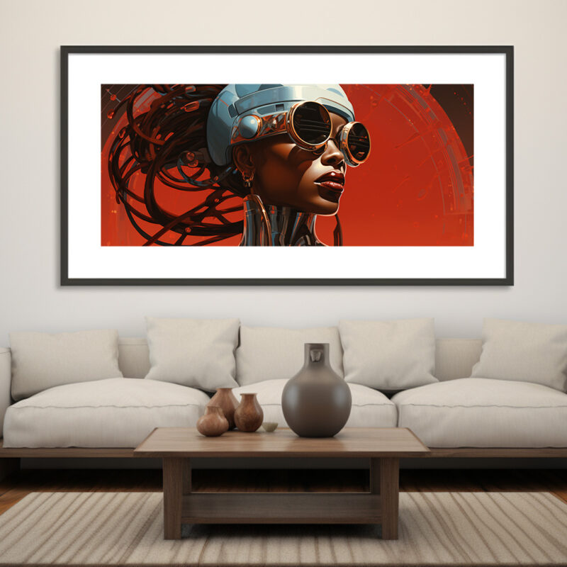 Futuristic Portrait: Afrofuturism Evolution - Digital Art Print