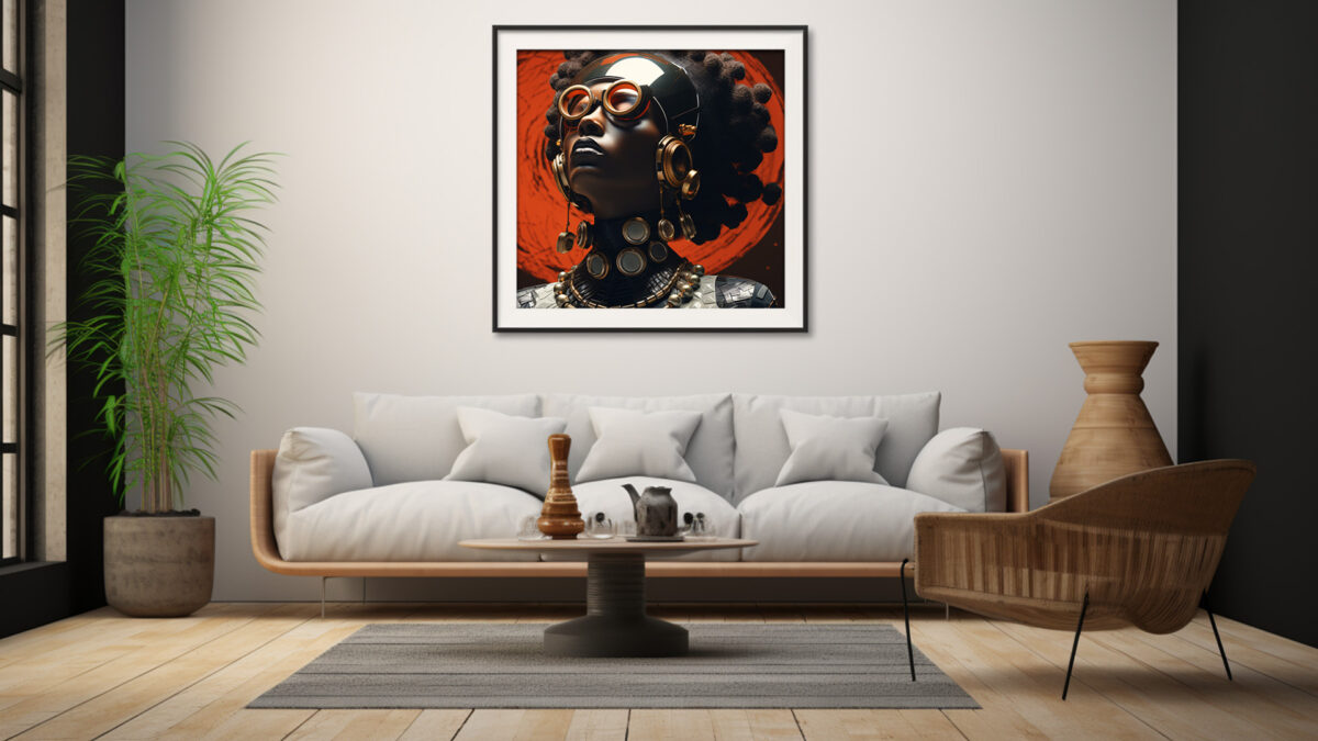 Orbit Echo – Afrofuturist Sonic Portrait Digital Art Print - Image 5
