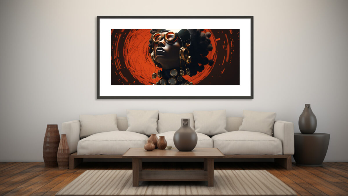 Afrofuturist Sonic Portrait Print
