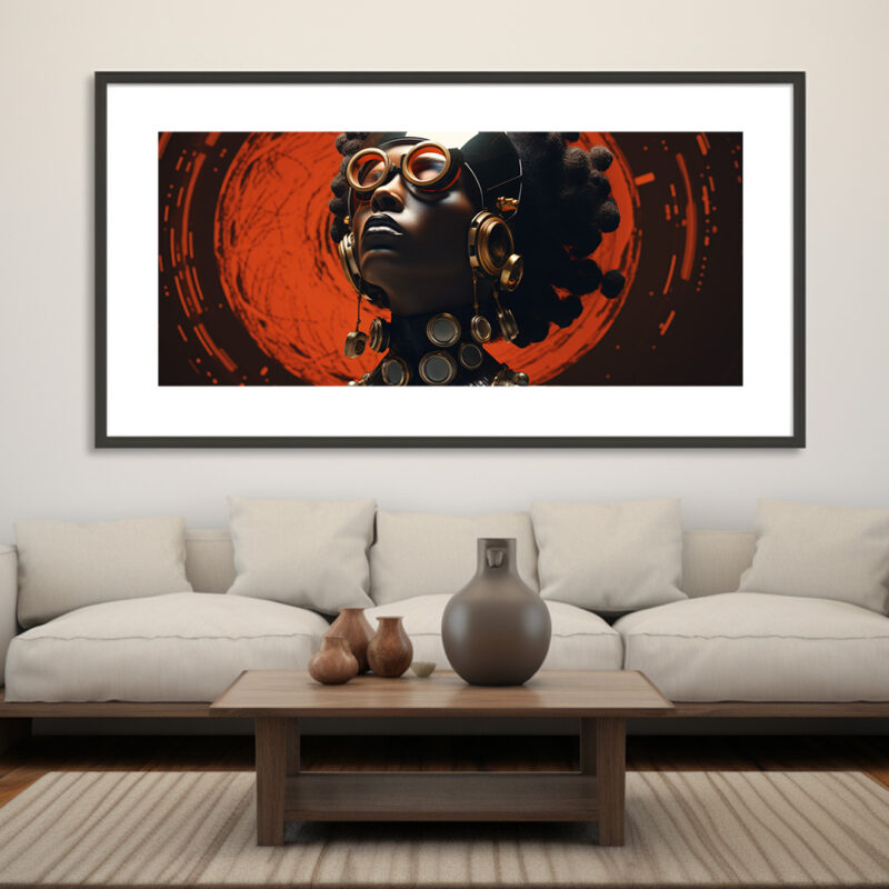Afrofuturist Sonic Portrait Print