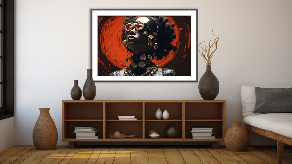 Orbit Echo – Afrofuturist Sonic Portrait Digital Art Print - Image 4