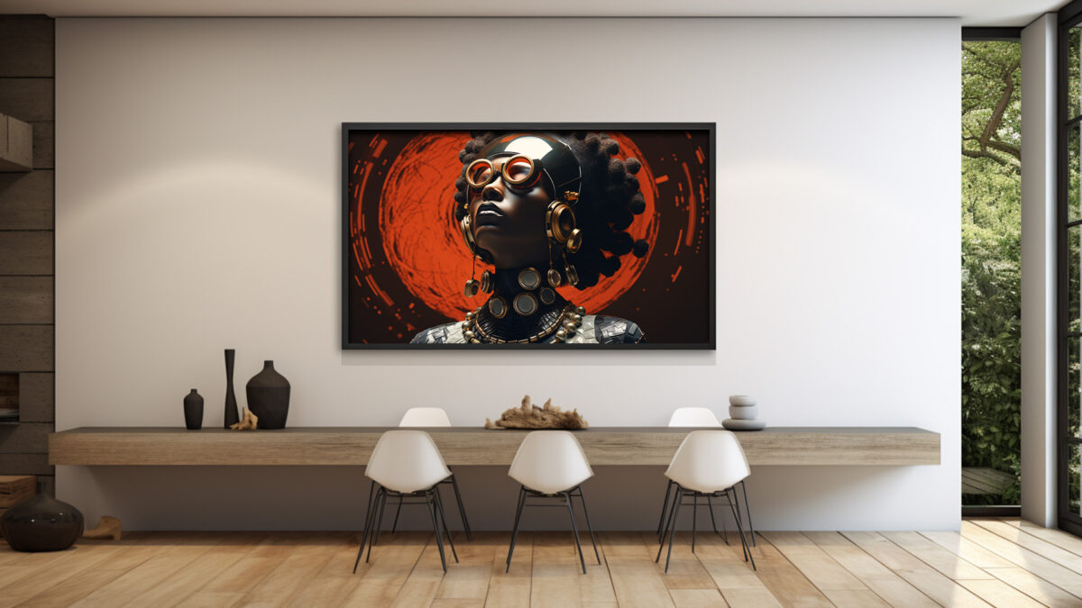 Orbit Echo – Afrofuturist Sonic Portrait Digital Art Print - Image 3