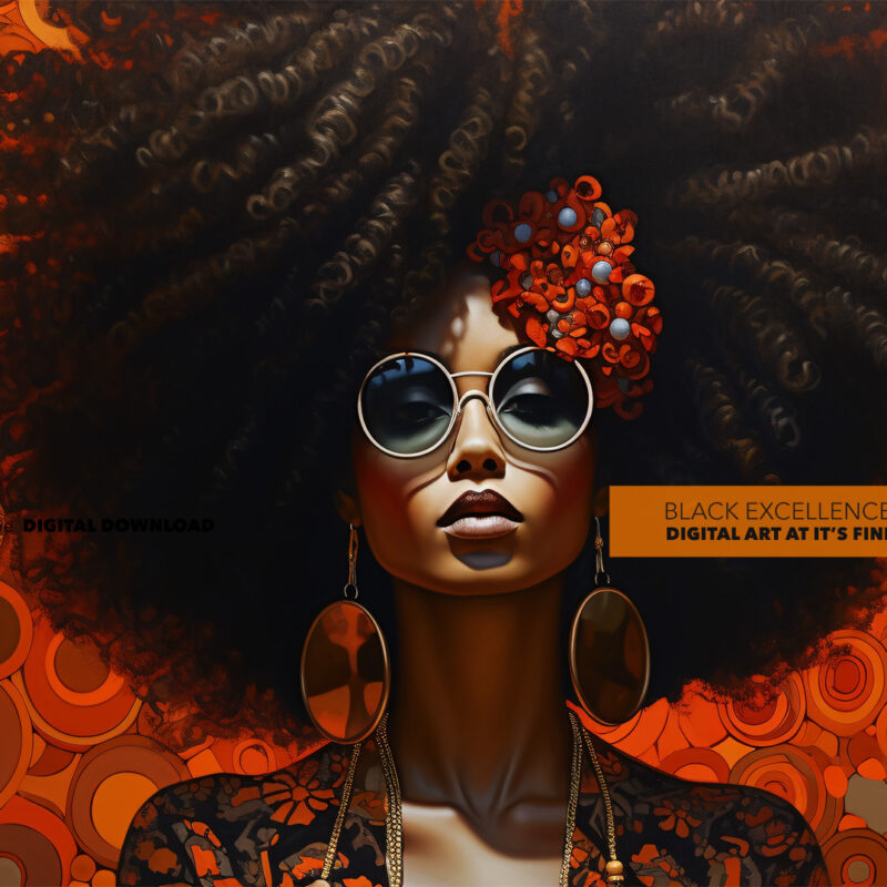 Alternative view of Radiance Woven – Afrocentric Digital Art (Single File)