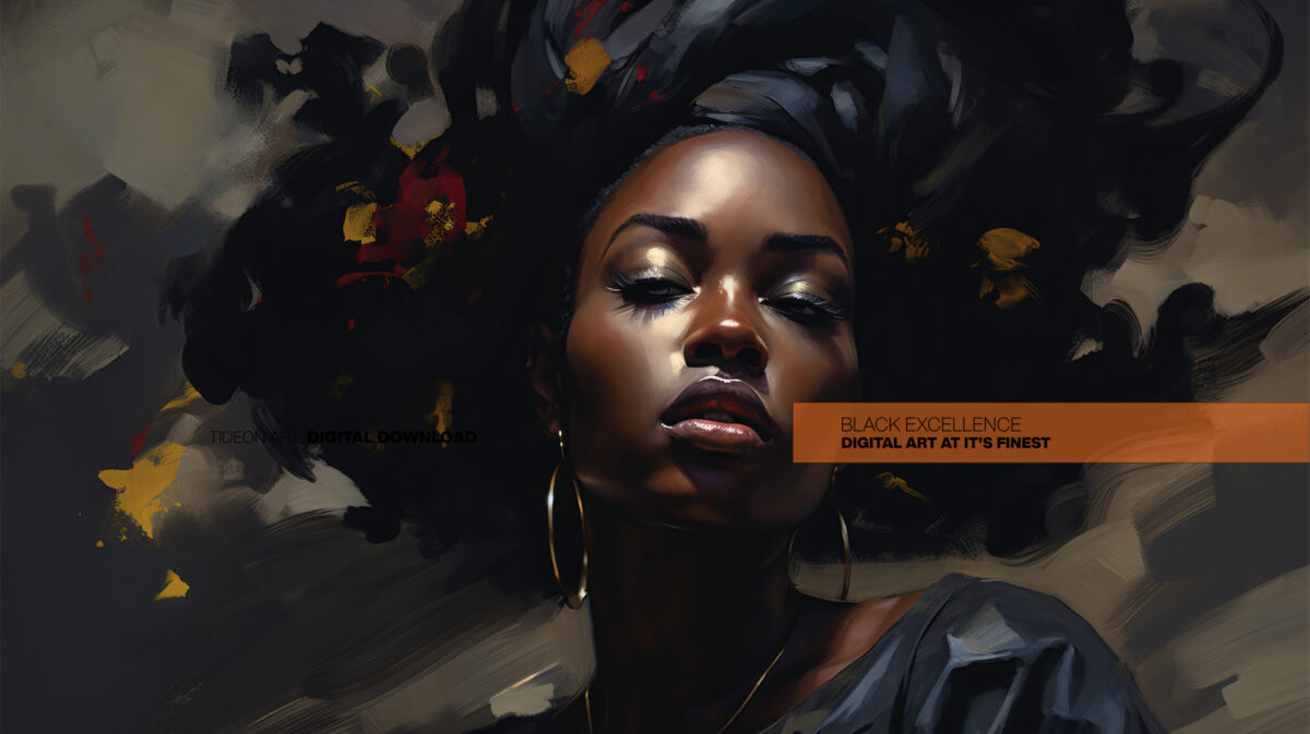 Majesty Noir – Painterly Digital Art (Single File) - Image 2