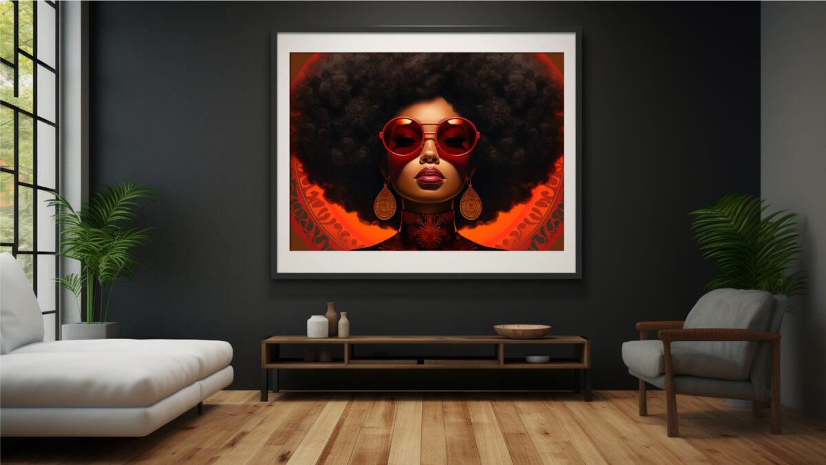 Aura Noir – Black Art Portrait Digital Download | AfroSoulVibe - Image 7