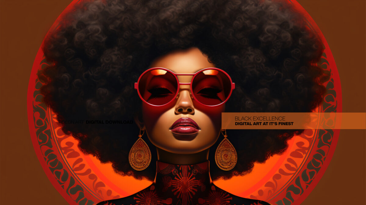 Aura Noir – Black Art Portrait Digital Download | AfroSoulVibe - Image 2