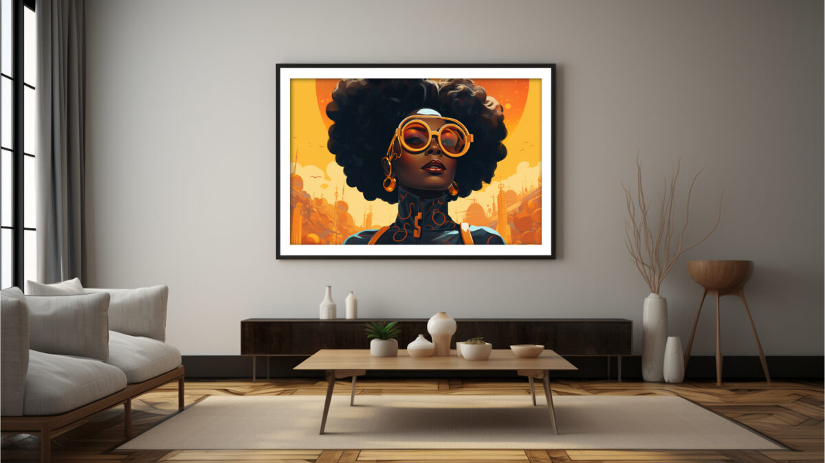 cyberpunk digital art print.
