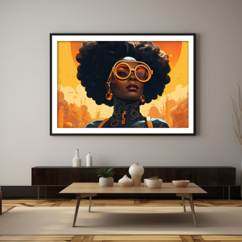 cyberpunk digital art print.