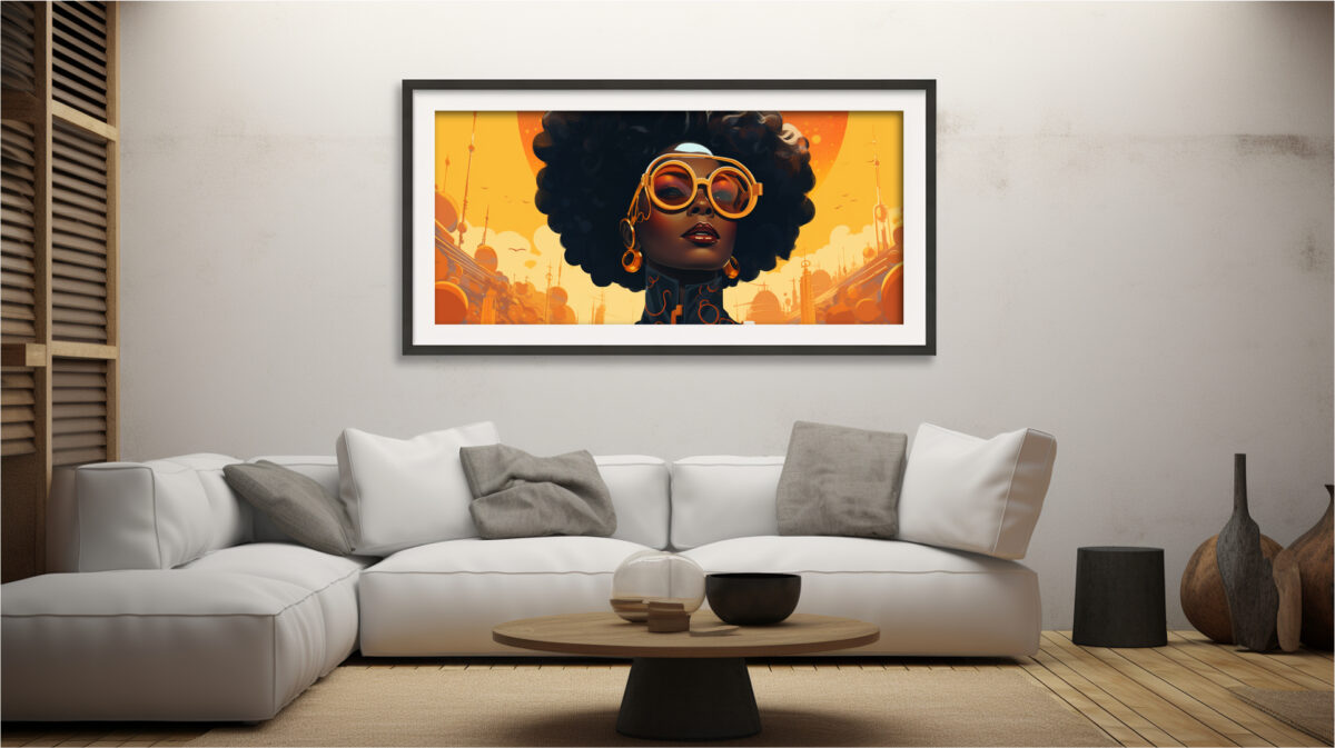 cyberpunk digital art print.