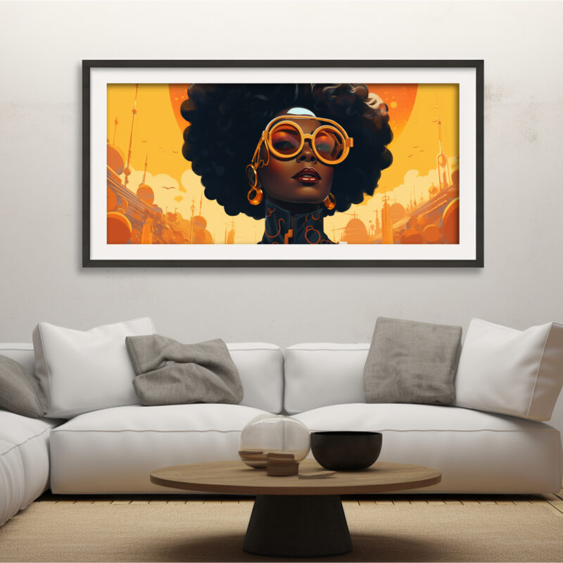 cyberpunk digital art print.